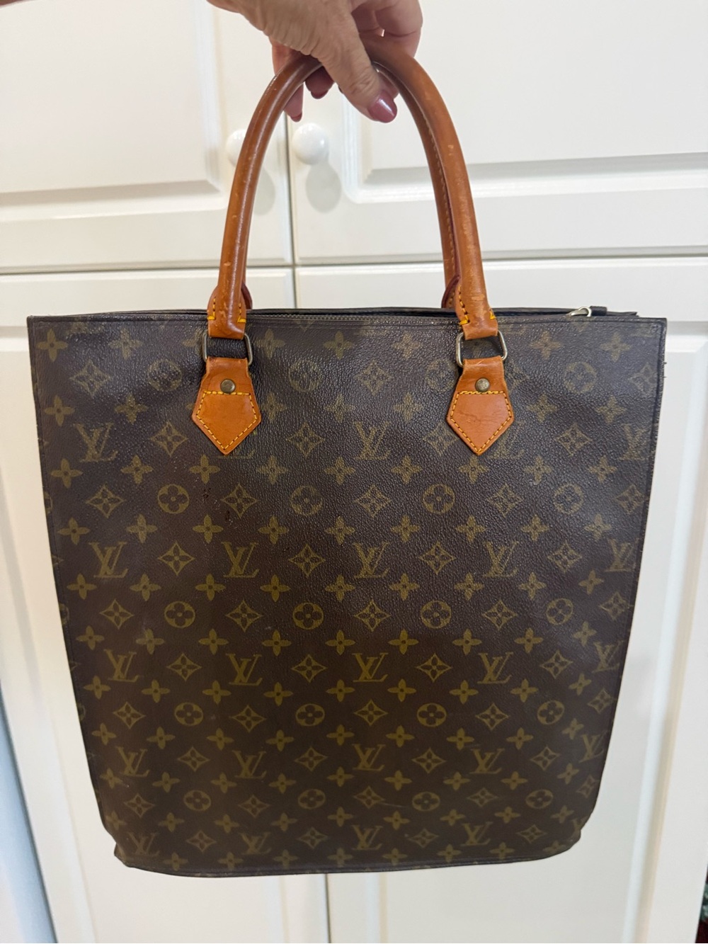 Inspired Monogram Canvas Carryall with Brown & Tan Accents